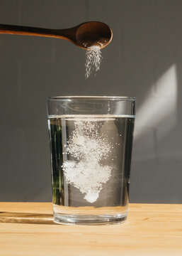 Supplement Powder Dissolving In Water