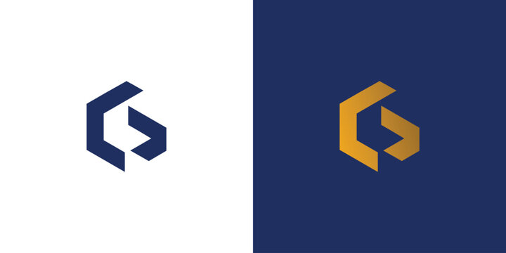 Modern and geometric letter G initials logo design