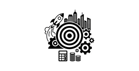 Business Growth and Target Achievement Vector Illustration © Vect 10