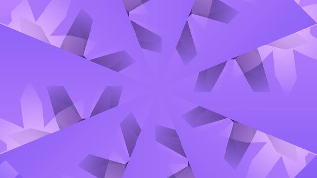 Abstract Geometric Snowflake Pattern Animation, Purple and Blue Gradient