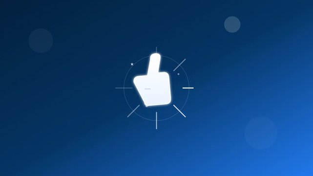 thumbs up like social media approval animated icon