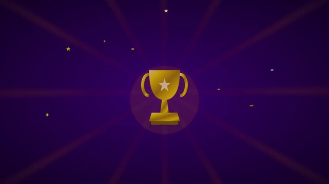 trophy award winner star celebration success motion