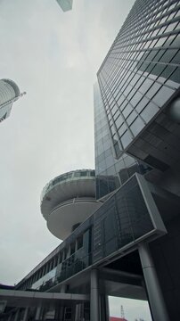 Singapore City business district with impressive glass office towers modern financial architecture lively urban streets and popular travel destination in Asia