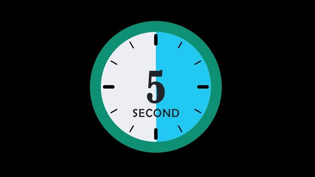 nice stop watch time clock timing animation 4k round cute watch animation video in dark background