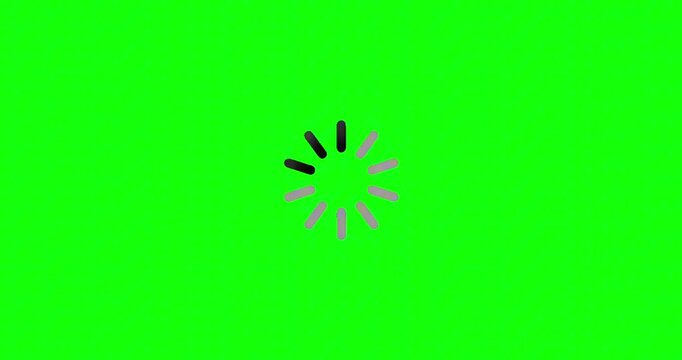 Green screen circular loading animation concept, signifying data processing or system activity for seamless digital integration across various platforms 4k