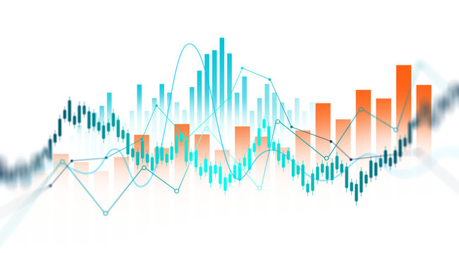 Transparent PNG financial trading chart with stock market analytics, cryptocurrency investment graph and business growth dashboard