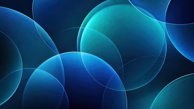 Abstract blue circles modern digital art for tech and corporate branding