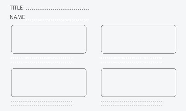 Creative and professional storyboard template to easily plan visual storylines. perfect for film, animation, ads, and presentations. clean design, print-ready, and highly versatile for any project. 