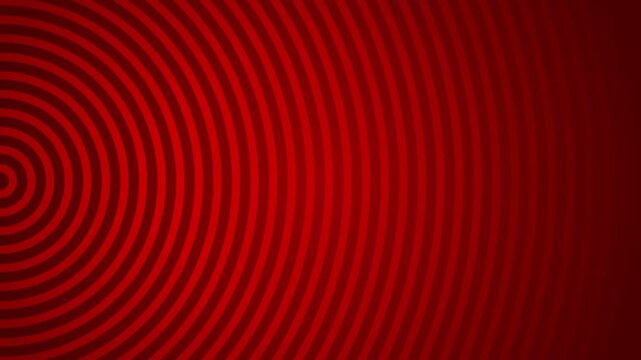 Hypnotic red swirling vortex animation. Abstract seamless loop of dynamic concentric circles in motion.