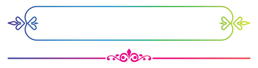 Frame and decorative line divider with elegant floral elements for wedding invitations and greeting cards design on a transparent background © Progotibd303