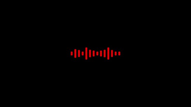 sound bar lever revel animation video on black background,Modern Sound Level Indicator Animation,Abstract  Audio Signal Pulse Video