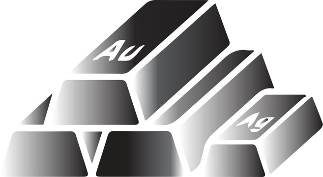 Gold and silver metal ingots symbolizing precious metals investment and commodities with commodity investment precious
