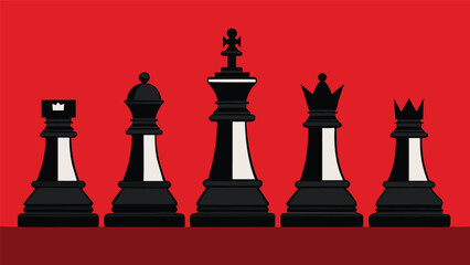 Chess pieces vector illustration isolated on transparent background © Jannatul