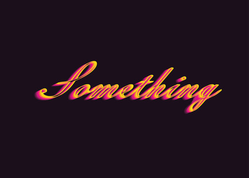 Something Text Blending Colorful Style Vector