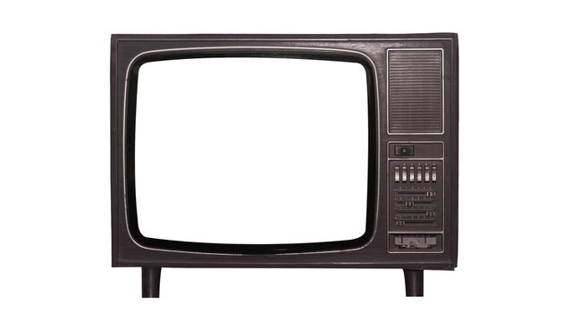 old tv set isolated