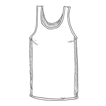 Sketch Illustration of Boxing Tank-Shirt
