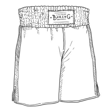 Sketch Illustration of Boxing Short