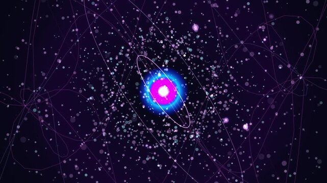 An artistic digital rendering of a vibrant cosmic nebula displaying intricate patterns, glowing centers, and colorful plasma formations against a dark space background that evokes the universe's