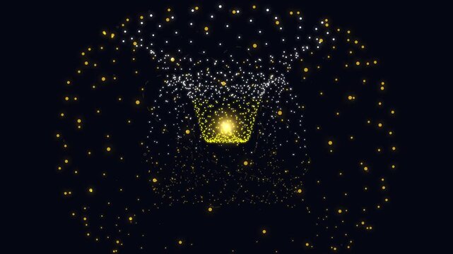 A stunning digital illustration depicts the concept of neural networks and artificial intelligence using intricate glowing patterns and interconnected nodes on a dark background
