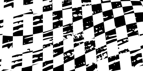 Obraz premium Checkered flag wave on white background design