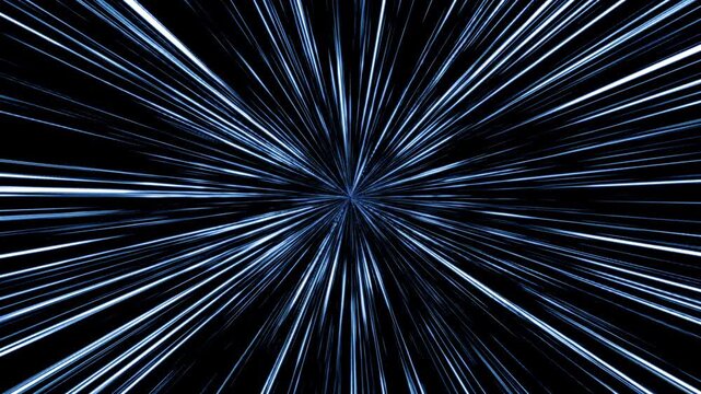 Dynamic starburst pattern with glowing lines radiating from a dark center.