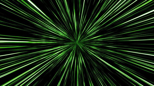 Abstract green radial burst with sharp streaks and a dramatic futuristic feel.
