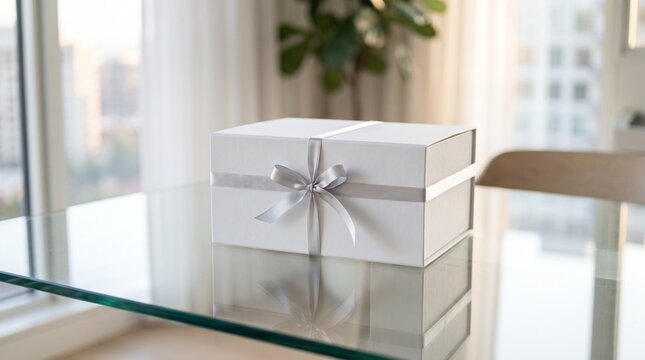 Woman receives beautifully wrapped gift from shopkeeper, symbolizing generosity and connection end of year vacation