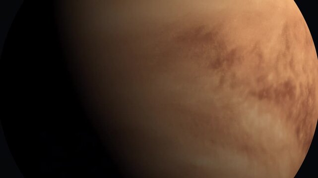 Extreme Close Up Surface of Venus Planet 3D Animation