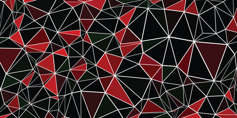 Abstract geometric low poly background, red and black polygonal mesh vector, dark crystalline mosaic texture pattern Premium Background © Asmiya