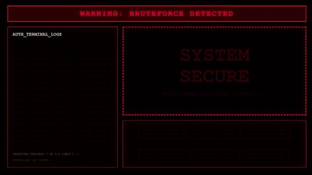 Unauthorized Access Login Bypass Security Breach Animation.