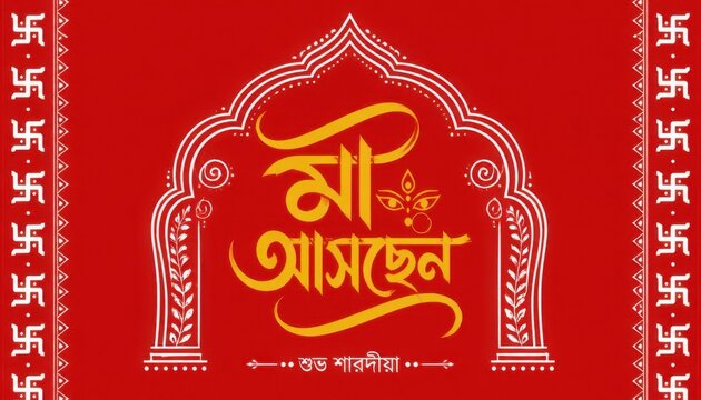Bengali Durga Puja Typography