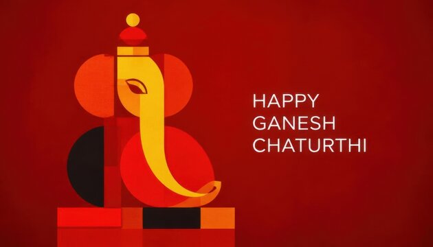 Modern Ganesh Chaturthi Poster