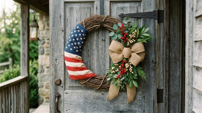 Rustic Independence Day Wreath