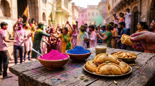 Holi Colors Street Celebration