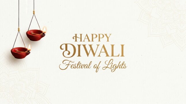 Minimal Diwali Greeting Banner