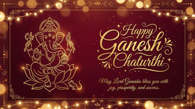 Elegant Ganesh Festival Greeting