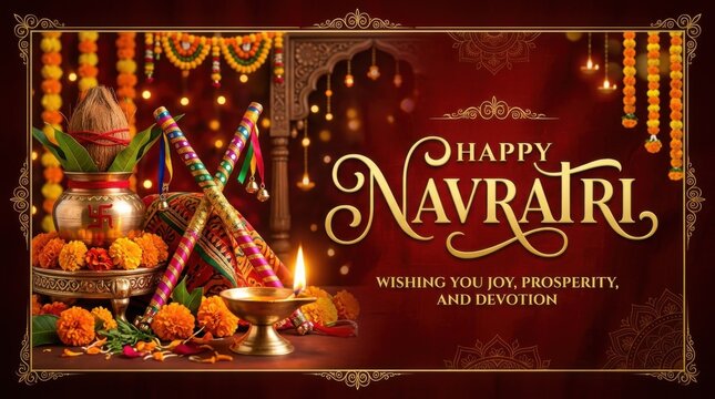 Festive Navratri Celebration Banner