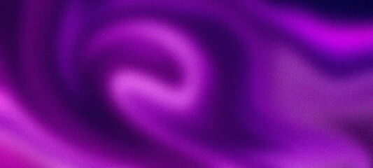 Abstract swirling purple and magenta gradient background with heavy grainy film noise for artistic design projects soft glowing light waves with vintage cinematic texture for modern graphics