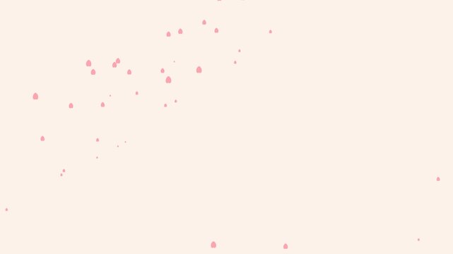 Falling pink cherry blossom petals create a soft romantic atmosphere in this elegant digital motion animation for spring media projects