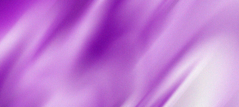 Abstract purple wave background featuring soft gradient transitions and heavy film grain texture ideal for modern graphic design projects requiring artistic fluid motion and deep violet aesthetic
