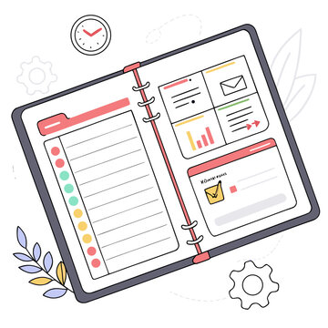 Task organizer planner diary and daily schedule template