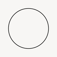 Fototapeta premium Minimal circle frame, line art design