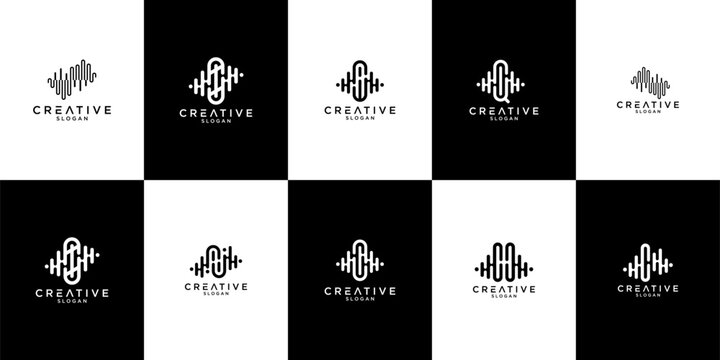 Creative Sound Wave Logo Collection 1.