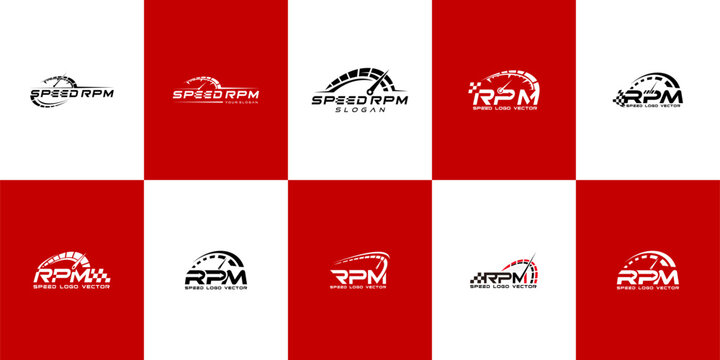 Speedometer RPM Logo Collection.