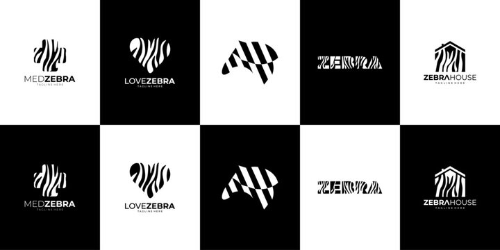 Zebra Stripes Logo Collection.