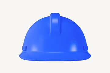 Fototapeta premium 3D blue safety helmet, element illustration
