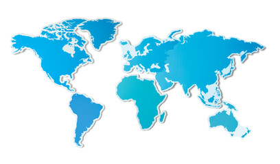 Fototapeta premium PNG World map sticker transparent background