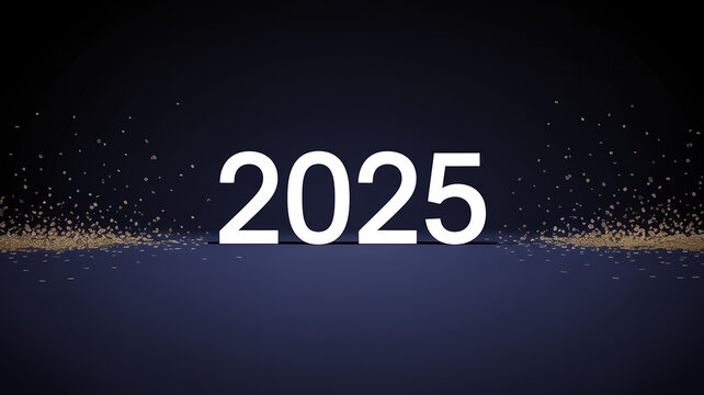 Minimalist New Year app splash screen with confetti, 9:16 aspect ratio