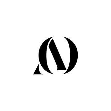 Abstract Logo Design AO Monogram.