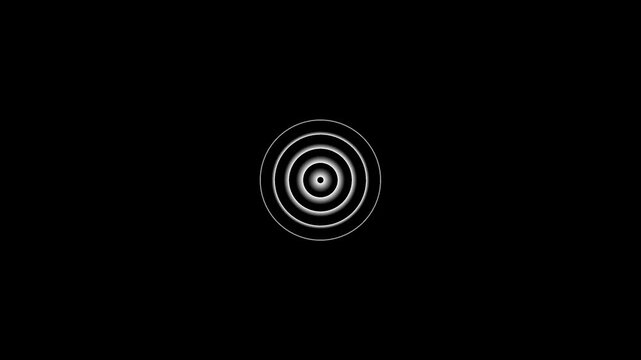 floating white icon on red concentric aim background